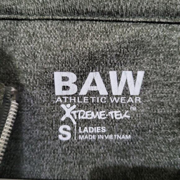 BAW Athletic Running 1/4 Zip Long Sleeve Shirt Top Women's SZ Small Gray XT425H - Picture 6 of 9